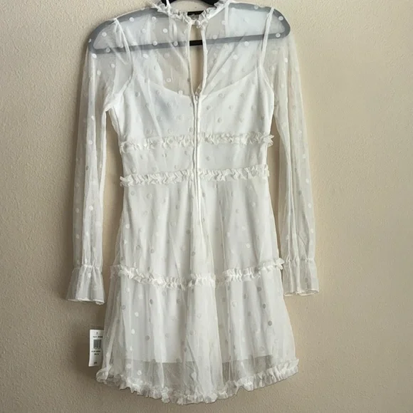 B Darlin White Ruffled Tiered Babydoll Dress - Picture 3 of 11